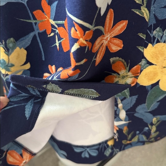 Lands End Sleeveless Floral Sheath Dress Womens 14 Tall Cotton pockets Preppy - Picture 8 of 13